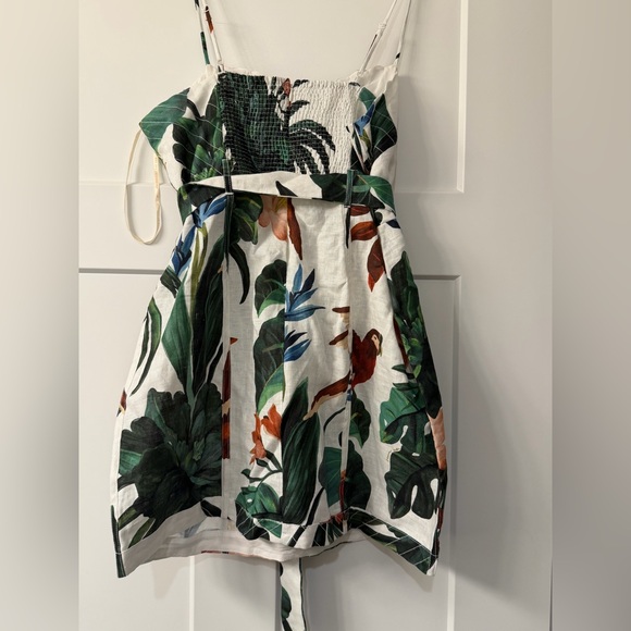 New Farm Rio Midnight McCaw Fiesta Floral Linen Blend Mini Dress - Picture 5 of 11